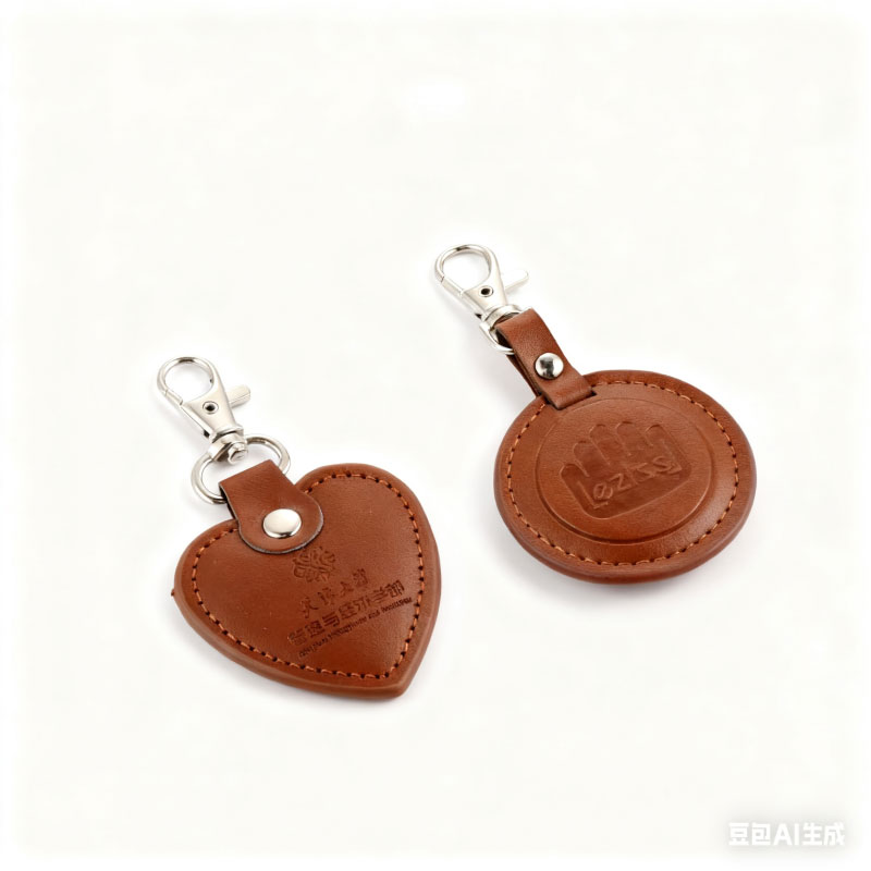 Leather keychain