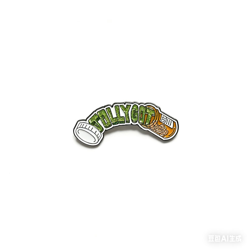 soft enamel pin+glitter